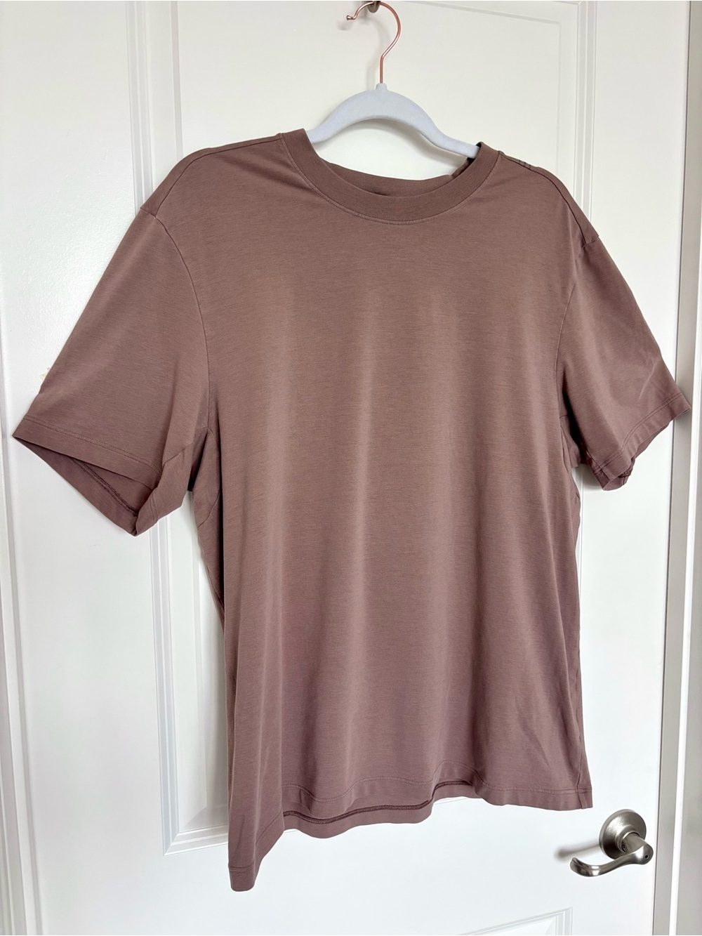 lululemon Fundamental T-Shirt Men’s Brown Short Sleeve Crew Neck Classic Fit L